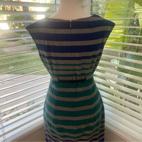 Calvin Klein Sleeveless Midi Dress w/ Belt Cinched in at waist Size 2 - Picture 10 of 15